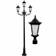 Dabmar GM1103-LED16-B Gabriella Black LED Outdoor Lamp Post Light Fixture