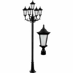 Dabmar GM1105-LED16-B Gabriella Black LED Outdoor Post Light