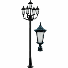 Dabmar GM1105-VG Gabriella Verde Green Exterior Post Lighting Fixture