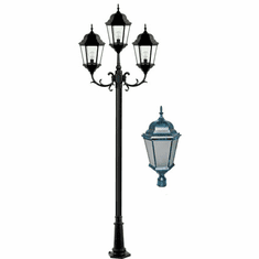 Dabmar GM2303-LED30-VG-FR 3 Light Post Top Verde Green LED Outdoor Post Light Fixture