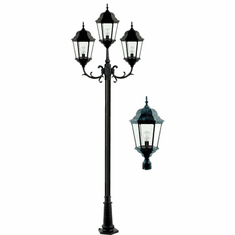 Dabmar GM2303-VG 3 Light Post Top Verde Green Exterior Post Light Fixture