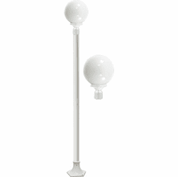 Dabmar GM2401-LED-W Emily Contemporary White LED Outdoor Post Light
