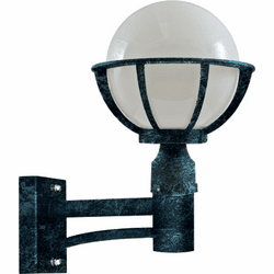 Dabmar GM265-VG Cast Aluminum Globe Contemporary Verde Green Outdoor Wall Lamp