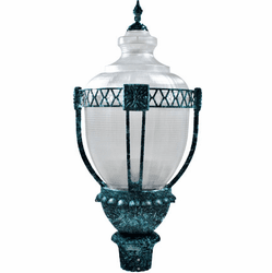 Dabmar GM660-L80-VG Clear Acorn Contemporary Verde Green LED Exterior Lamp Post Light Top