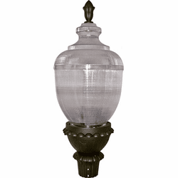 Dabmar GM680-L120-41K-BZ Clear Acorn Contemporary Bronze LED Exterior Lamp Post Light Fixture Top