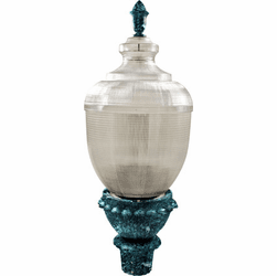 Dabmar GM680-LED-VG Clear Acorn Contemporary Verde Green LED Exterior Post Lamp Top