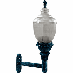 Dabmar GM690-LED120-VG Clear Acorn Contemporary Verde Green LED Exterior Wall Lighting Fixture