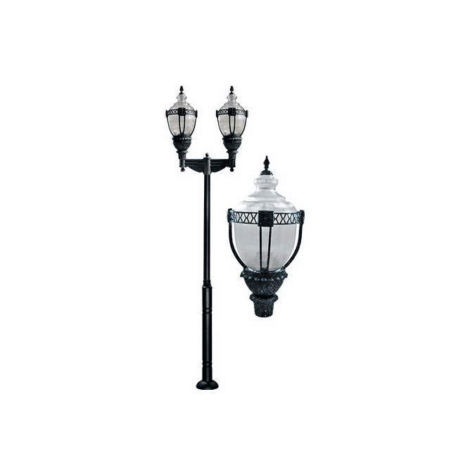 Dabmar GM8040-LED120-VG Cast Aluminum Clear Top Acorn Verde Green LED Exterior Pole Lighting Fixture