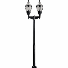 Dabmar GM8040-LED75-B Cast Aluminum Clear Top Acorn Black LED Outdoor Post Lighting