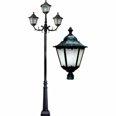 Dabmar GM8120-LED30-VG Cast Aluminum Lantern Verde Green LED Outdoor Post Lighting Fixture