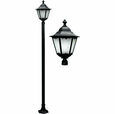 Dabmar GM8130-LED30-B Cast Aluminum Lantern Black LED Outdoor Post Lighting