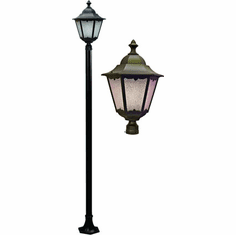 Dabmar GM8130-LED30-BZ Cast Aluminum Lantern Bronze LED Exterior Post Lamp
