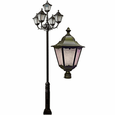 Dabmar GM8150-LED30-BZ Cast Aluminum Lantern Bronze LED Exterior Lamp Post Light Fixture