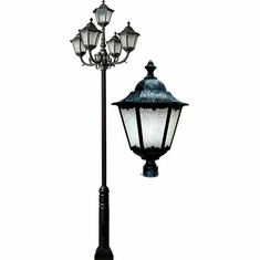Dabmar GM8150-LED30-VG Cast Aluminum Lantern Verde Green LED Outdoor Post Light Fixture