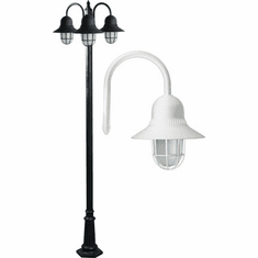 Dabmar GM9913-W Marquee Contemporary White Outdoor Post Lighting Fixture