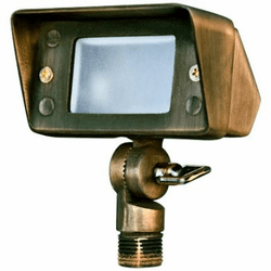 Dabmar LV116-LED-WBS Contemporary Weathered Brass LED Low Voltage Outdoor Landscaping Light Mini Flood Light
