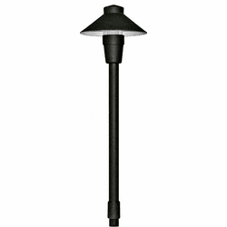Dabmar LV12-LED-B Small Top Cast Aluminum Path Modern Black LED Low Voltage Exterior Pathway Landscape Lighting Fixture