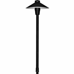 Dabmar LV13-B Small Top Cast Aluminum Modern Black Halogen Low Voltage Exterior Landscape Pathway Light Fixture