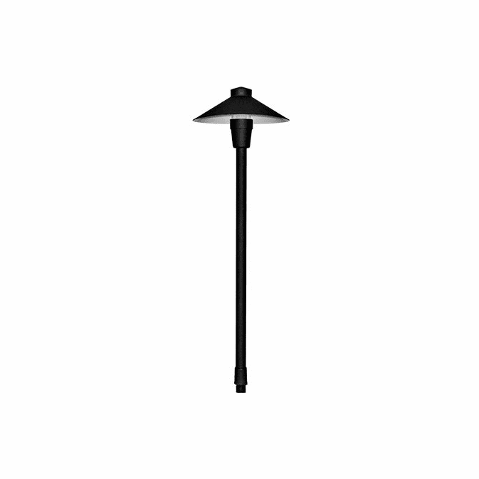 Dabmar LV13-B Small Top Cast Aluminum Modern Black Halogen Low Voltage Exterior Landscape Pathway Light Fixture
