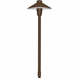 Dabmar LV13-BZ Small Top Cast Aluminum Contemporary Bronze Halogen Low Voltage Outdoor Pathway Residential Landscape Lighting