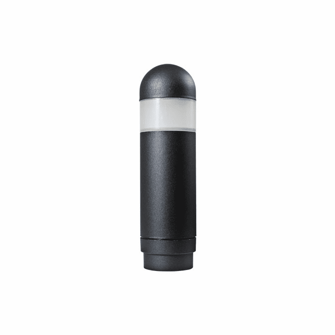 Dabmar LV208-B Mini Bollard Modern Black Halogen Low Voltage Exterior Pathway Landscape Lighting