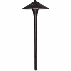 Dabmar LV214-23-B Cast Aluminum Path Modern Black Halogen Low Voltage Exterior Pathway Landscaping Light
