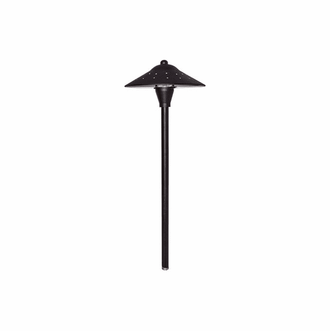 Dabmar LV214-23-B Cast Aluminum Path Modern Black Halogen Low Voltage Exterior Pathway Landscaping Light