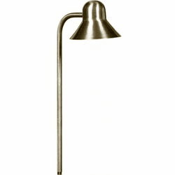 Dabmar LV217-LED-ABS Modern Antique Brass LED Low Voltage Exterior Landscape Lighting Fixture Path Light