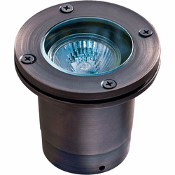 Dabmar LV25-WBS Modern Weathered Brass Halogen Low Voltage Outdoor In-Ground In-Ground Well Light