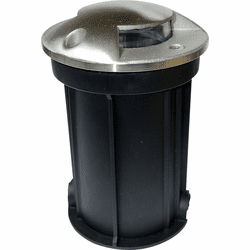 Dabmar LV320-SS316 Contemporary Stainless Steel Halogen Low Voltage Exterior In-Ground Well Lighting with PVC Sleeve