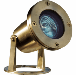 Dabmar LV323-BS Modern Brass Halogen Low Voltage Exterior Pond/Fountain Underwater Lighting