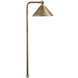 Dabmar LV34-WBS Contemporary Weathered Brass Halogen Low Voltage Outdoor Pathway Landscape Lighting Design