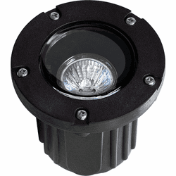 Dabmar LV342-B Contemporary Black Halogen Low Voltage Exterior Polybutylene Terephthalate Adjustable In-Ground Well Lighting