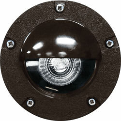 Dabmar LV344-BZ Modern Bronze Halogen Low Voltage Outdoor Polybutylene Terephthalate Adjustable In-Ground Well Light with Eyelid