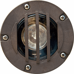 Dabmar LV346-BZ Modern Bronze Halogen Low Voltage Outdoor Polybutylene Terephthalate Adjustable In-Ground Well Light with Grill