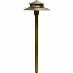 Dabmar LV35-LED-WBS Modern Weathered Brass LED Low Voltage Exterior Pathway Lighting Path Light