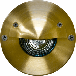Dabmar LV625-BS Modern Brass Halogen Low Voltage Outdoor In-Ground Well Light with Eyelid