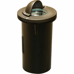 Dabmar LV625-BZ Modern Bronze Halogen Low Voltage Outdoor Cast Aluminum Well Light with Eyelid