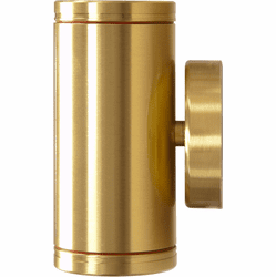 Dabmar LV65-BS Contemporary Brass Halogen Exterior Surface Mount Wall Sconce