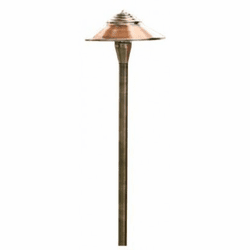 Dabmar LV66-LED-ABS Contemporary Antique Brass LED Low Voltage Outdoor Landscape Lighting Design Path Light