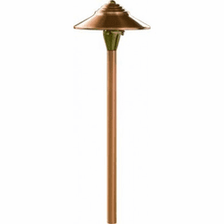 Dabmar LV66-LED-CP Modern Copper LED Low Voltage Exterior Landscape Lighting Fixture Path Light