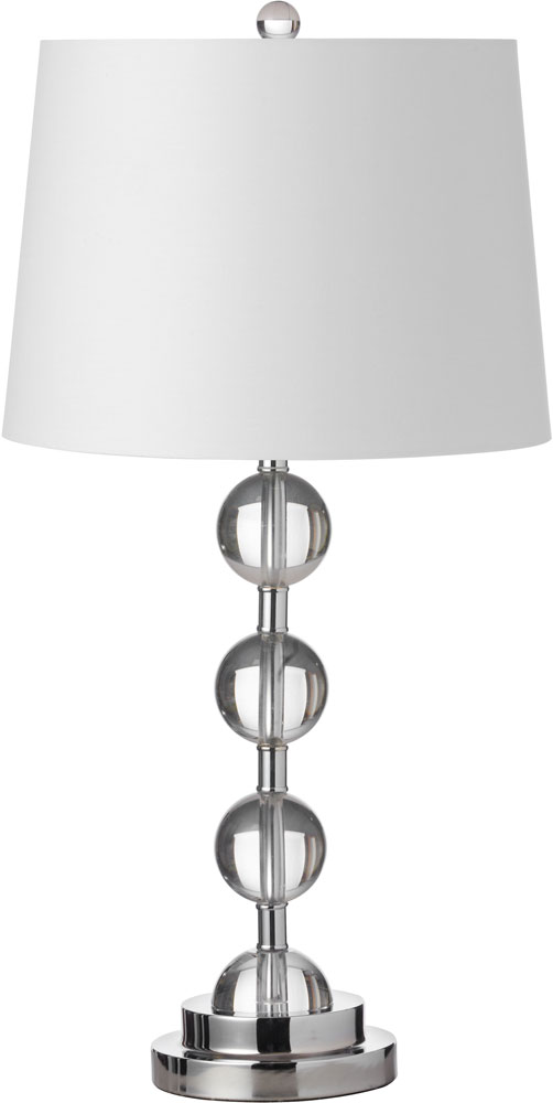 Dainolite C182TPC Contemporary Polished Chrome / White Side Table Lamp