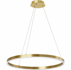 Dainolite CIR-2434C-AGB Circulo Modern Aged Brass / White LED 24" Pendant Light Fixture