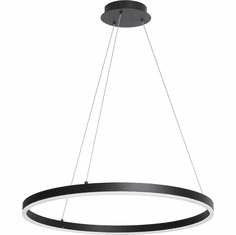 Dainolite CIR-2434C-MB Circulo Contemporary Black / White LED 24" Hanging Light