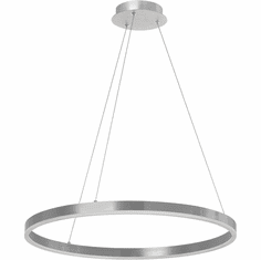 Dainolite CIR-2434C-SV Circulo Contemporary Silver / White LED 24" Drop Ceiling Light Fixture