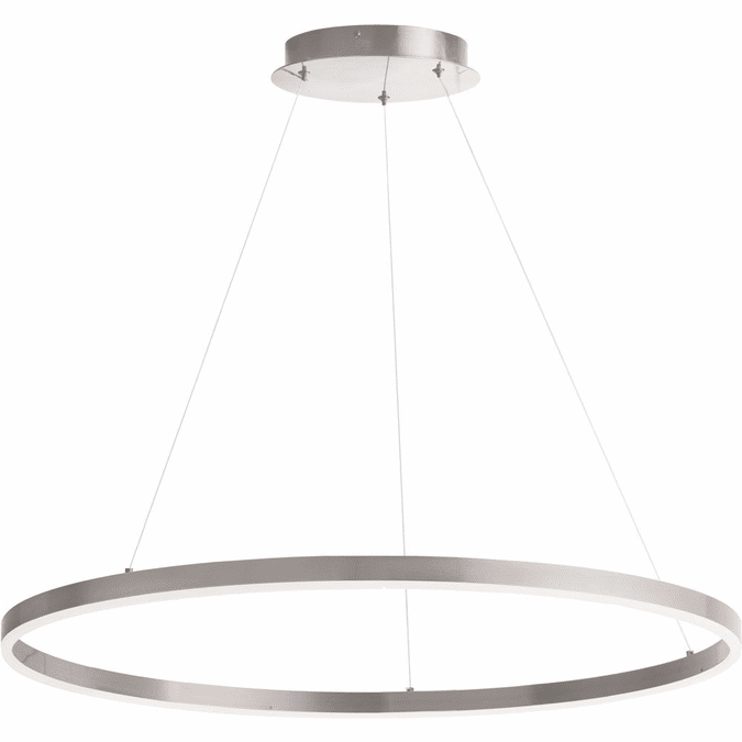 Dainolite CIR-3263C-SV Circulo Contemporary Silver / White LED 32" Hanging Light