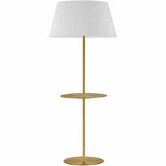 Dainolite GTC-R641F-AGB-WH Gretchen Contemporary Aged Brass Floor Light