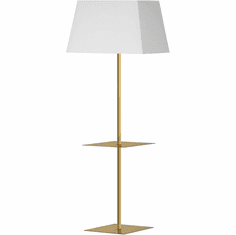 Dainolite GTC-S641F-AGB-WH Gretchen Modern Aged Brass Floor Light