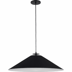 Dainolite PDC-241P-MB Prudence Modern Black / White Pendant Light