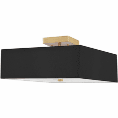 Dainolite SRN-143SF-AGB-BK Seren Modern Black / Aged Brass Flush Lighting